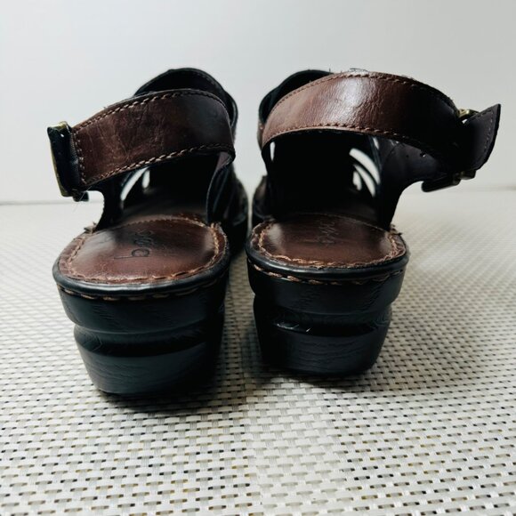 Boc by Born Women's Brown Vegan Leather Stappy Wedge Cushion Sandals Womens 9M - Picture 9 of 9